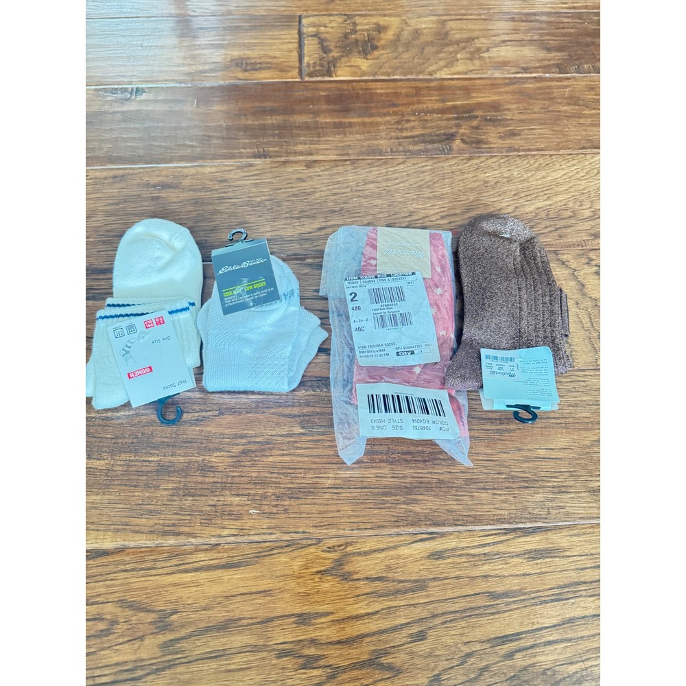 New Women Socks Madewell Uniqlo Eddie Bauer 4 Pairs Bundle OLD STOCK